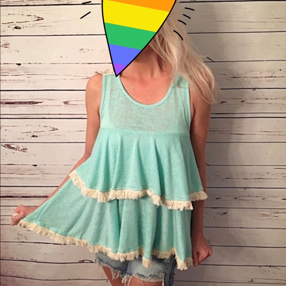 Mint tank/blouse
